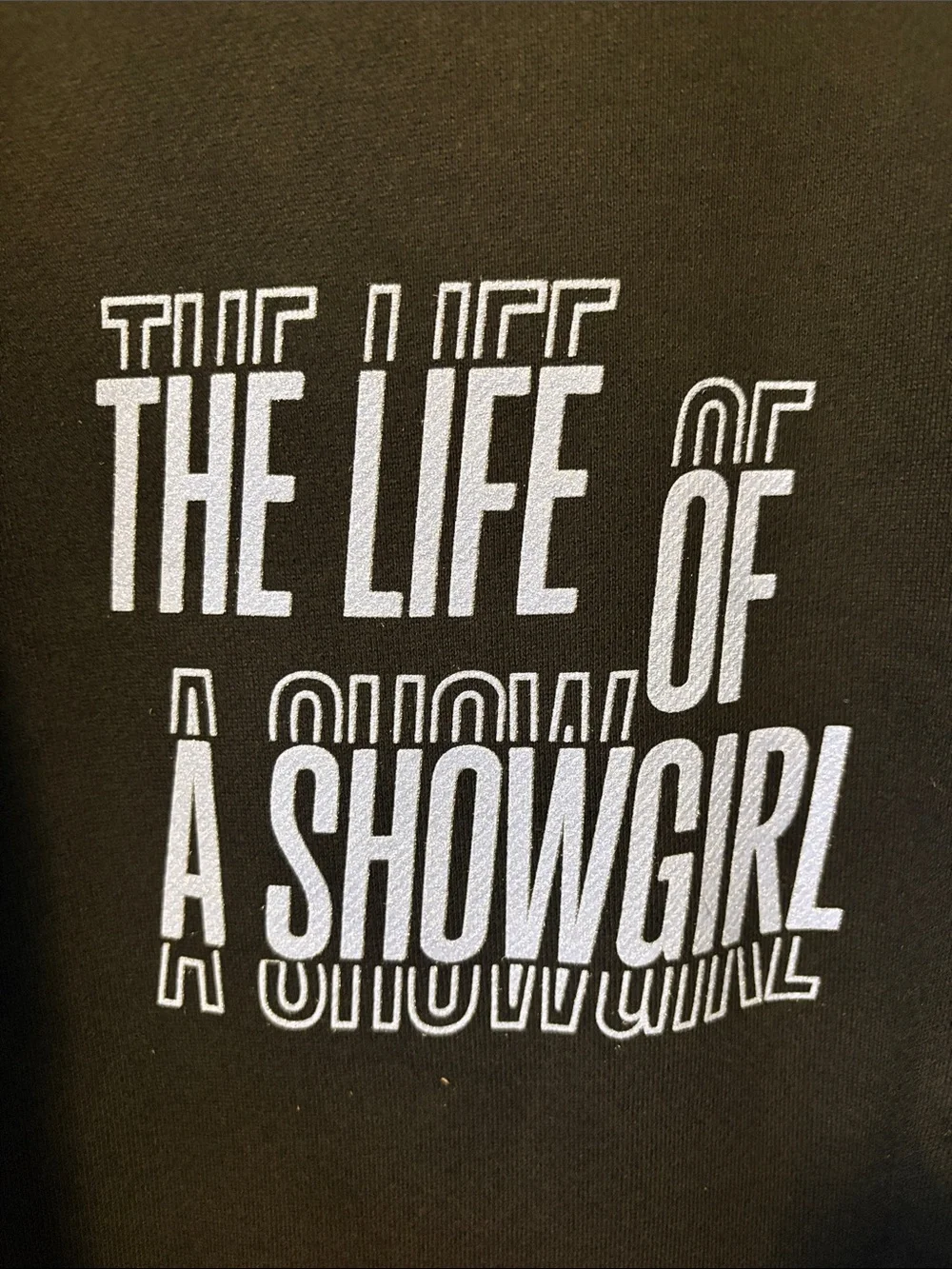 Taylor Swift The Life of a Showgirl Black Crewneck Sweatshirt - Picture 2 of 6